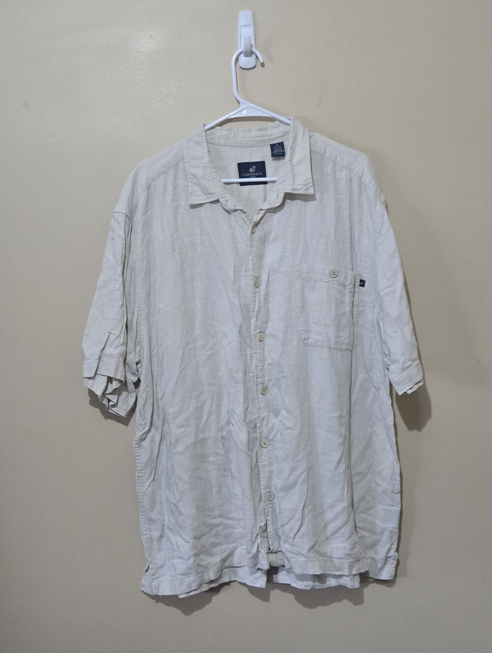 Caribbean Joe Linen Blend Short Sleeve Shirt